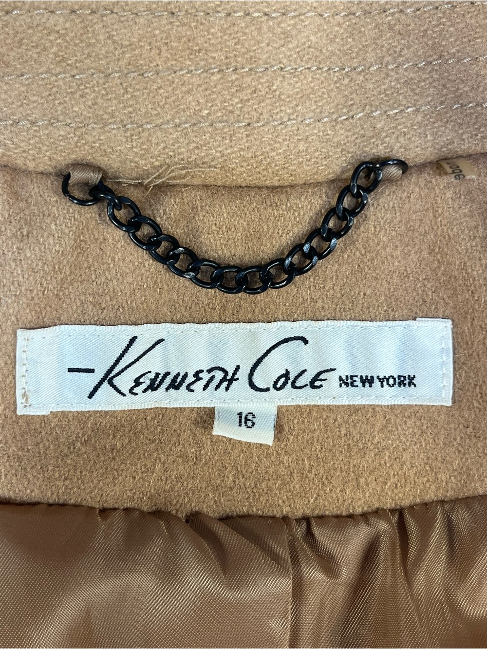 Kenneth Cole New York Women’s Wool Blend Mid-Length Trench Style Coat Size 16 - Picture 10 of 11